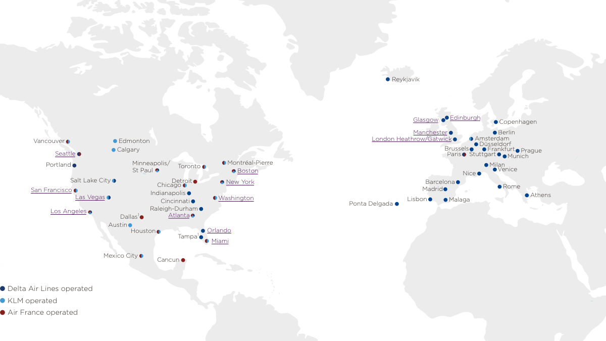 Fly with our joint venture partner Delta Air Lines